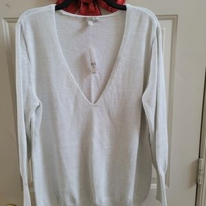 Women XL glittery off-white sweater